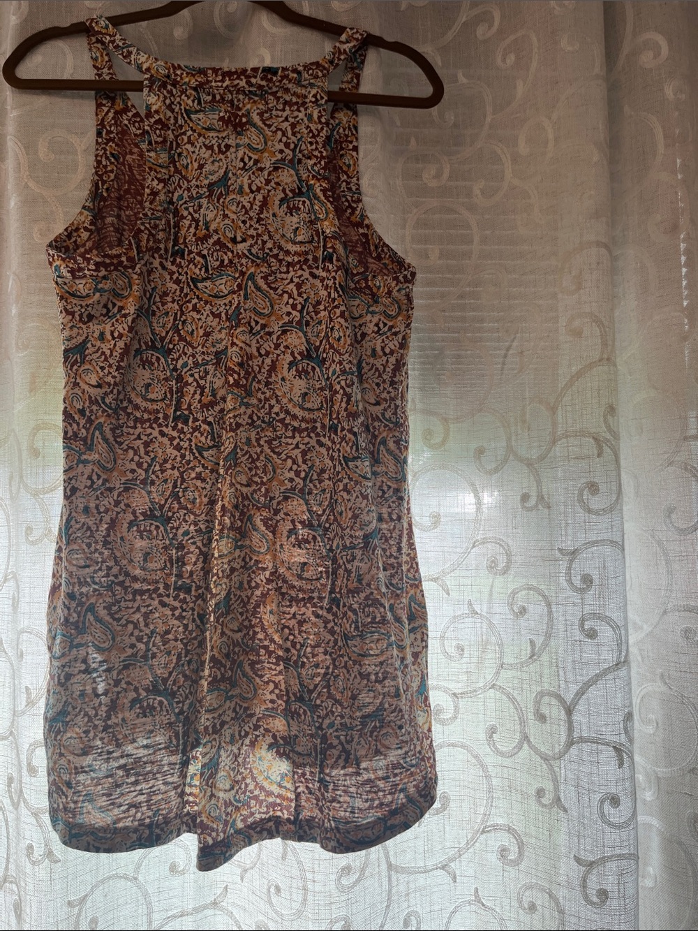 Fat Face Rust Multi-Color Printed BoHo Swing Top - Picture 11 of 13